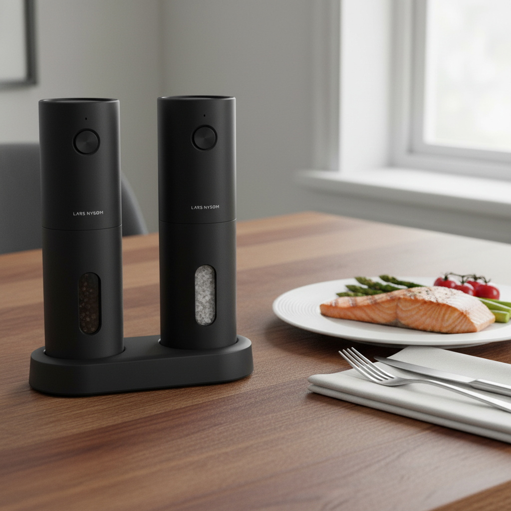 Electric Salt and Pepper Grinder Set